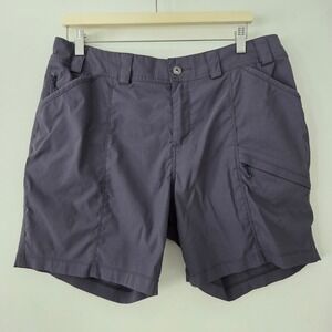 Duluth Trading Co Womens Size 16 Gray Nylon Spandex Outdoor Cargo Shorts